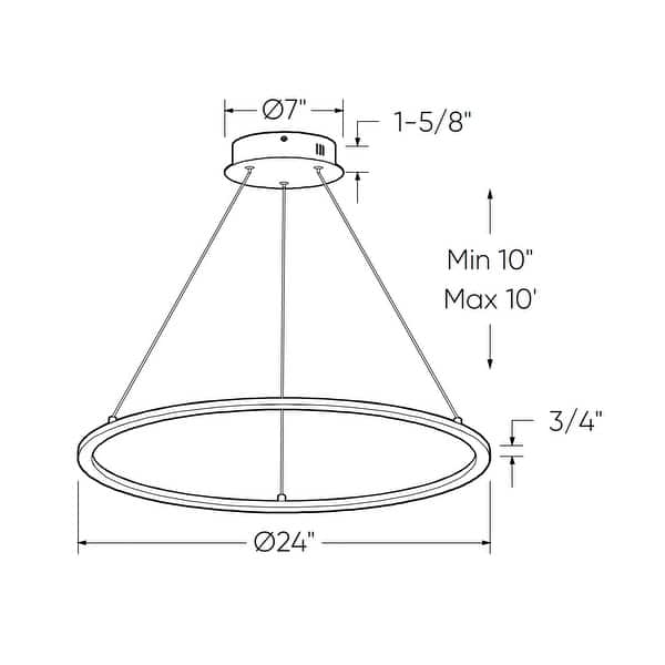 Circa 24 Inch 5CCT Round LED pendant - N/A