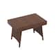 Peader Outdoor Wicker Adjustable Collapsible Folding Table - Brown
