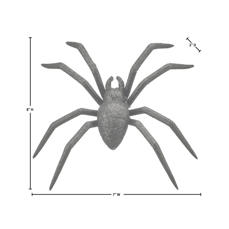 8" Plastic Glitter Spider