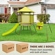 preview thumbnail 6 of 8, Costway 4-in-1 Swing Set with Covered Playhouse Fort Height Adjustable - See Details
