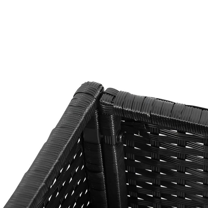 Rattan Steel Elevated Raised Planter Box with Storage Shelf - 27.5" L x 11.75" W x 27.5" H