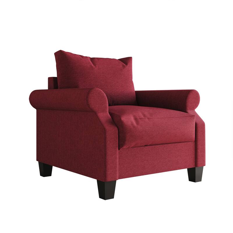 CraftPorch Classic Linen Upholstered Arm Chair