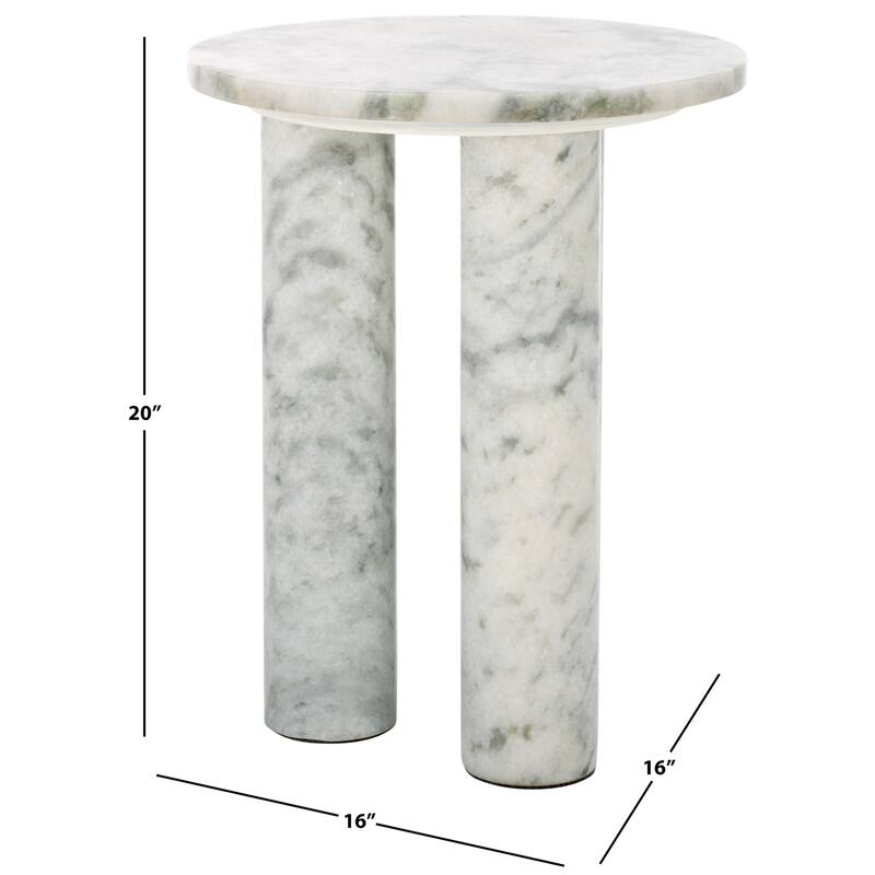 SAFAVIEH Couture Giabella Marble Accent Table - 16Wx16Dx20H - White
