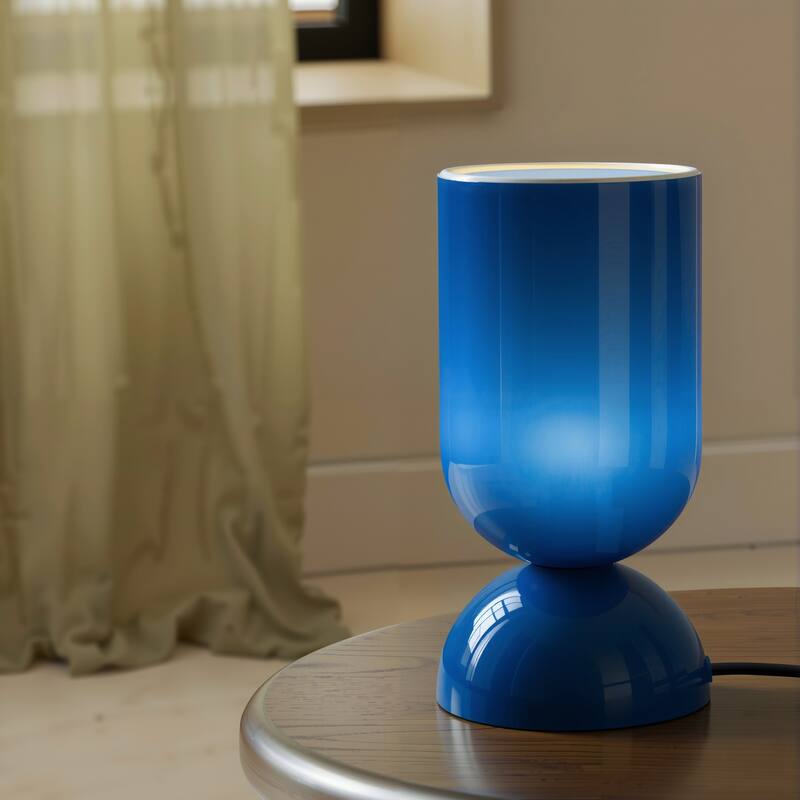 9 in. Modern Glass Small Table Lamp with E12 Base (Bulb not included)