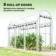 preview thumbnail 3 of 1, 116.1" W x 39.4" D Hoop House Greenhouse, Walk-in Tunnel Greenhouse with Eight Roll-Up Doors and Galvanized Steel Frame