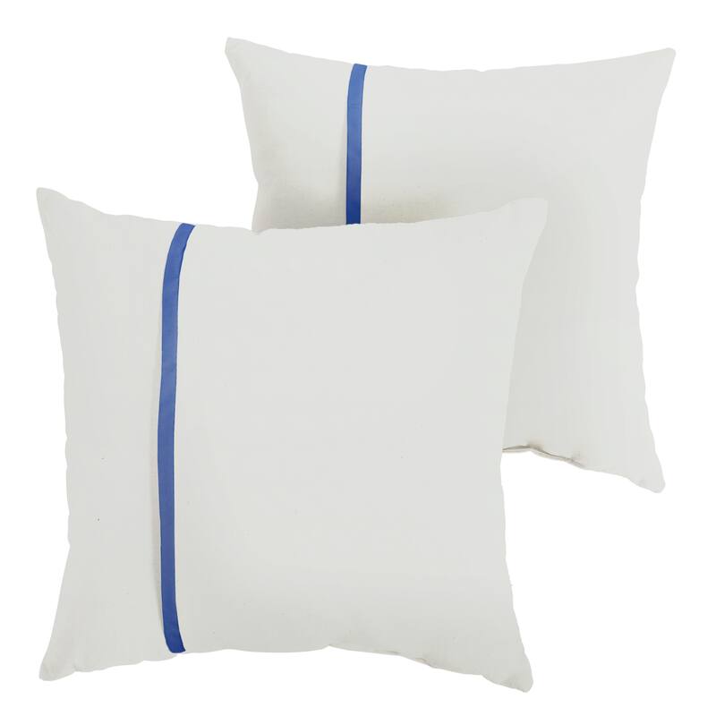 Sorra Home Sunbrella Outdoor Single Petite Flange Pillow Set of 2