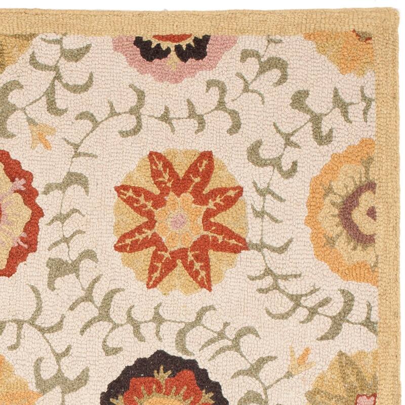 SAFAVIEH Handmade Blossom Euna Modern Floral Wool Rug