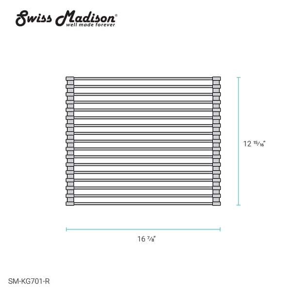 dimension image slide 2 of 5, Swiss Madison 17" x 13" Kitchen Sink Grid