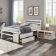 preview thumbnail 2 of 64, Wood Platform Bed Solid Color Bed Frame with Removable Storage Shelves and 2 Drawers, Storage Underneath, Wood Slat Support