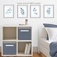 preview thumbnail 3 of 3, Floral Leaf Wall Decor Art Prints (Set of 4) - Blue Grey White Boho Watercolor Botanical Woodland Tropical Garden Single Flower