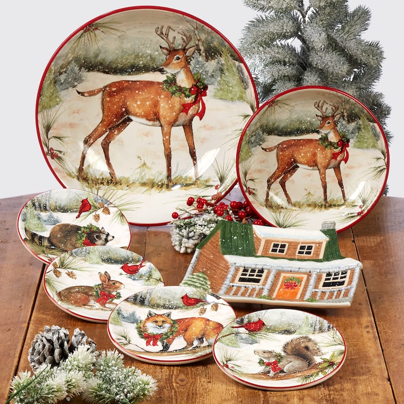 Certified International Winter Forest 16-piece Dinnerware Set, Service for 4