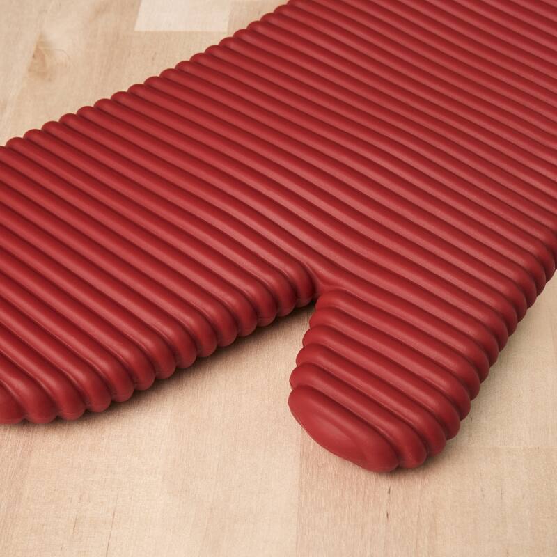 KitchenAid Ribbed Soft Silicone Oven Mitt 2-Pack Set, 7.5"x13"