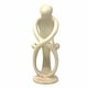preview thumbnail 5 of 10, Handmade Soapstone Loving Family Embrace Parent and Child Statue 1 Parent 2 Children
