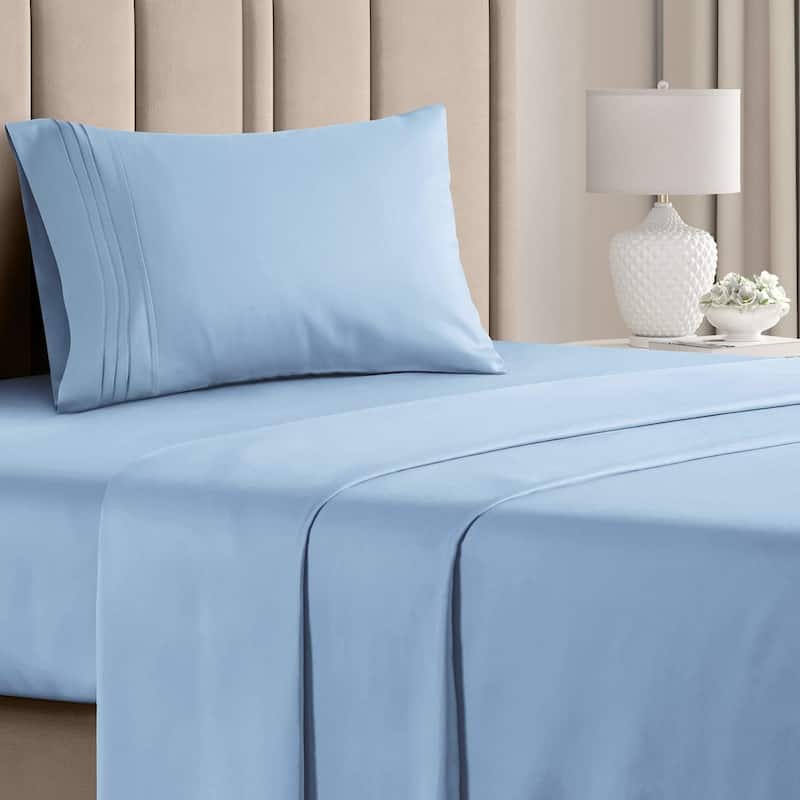 CGK Linens Brushed Microfiber Soft Wrinkle free 4 Piece Bed Sheet Set