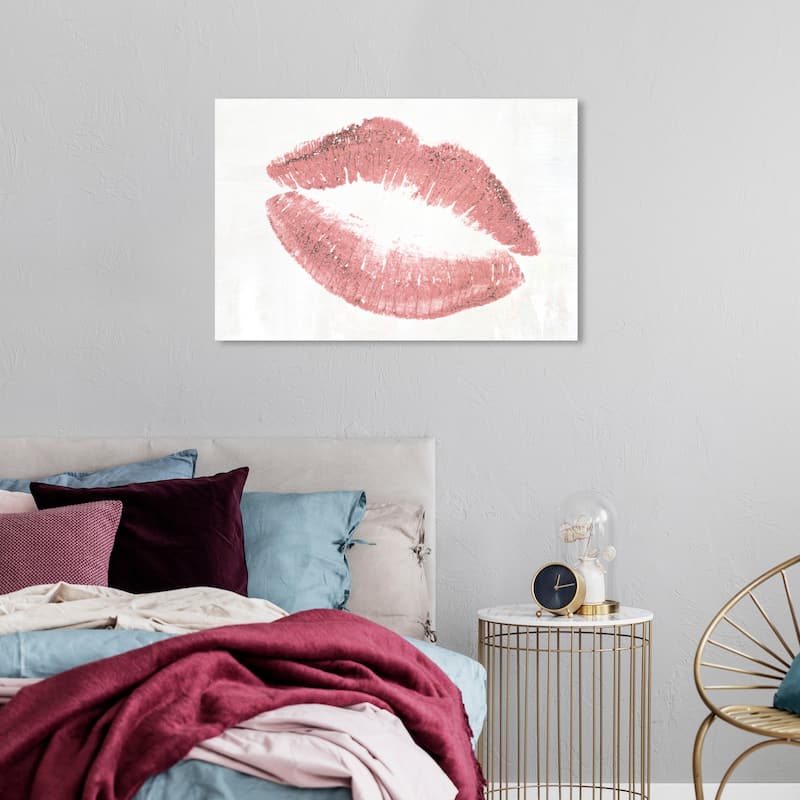 Wynwood Studio Fashion and Glam Lip Stain Lacquer Red and Modern & Contemporary Wall Art Canvas Print - 24 x 36