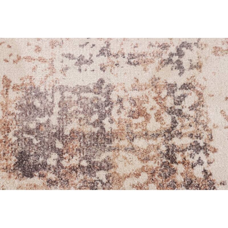 Multicolor Abstract Foyer Rug Hand-Knotted Contemporary Wool Carpet - 2'9"x 4'11"