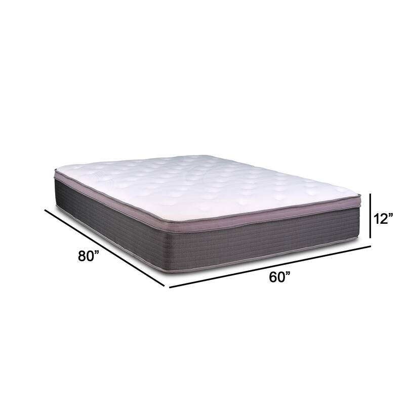 Cari 12 Inch Hybrid Queen Size Mattress, Cool Gel Memory Foam, Pocket Coil