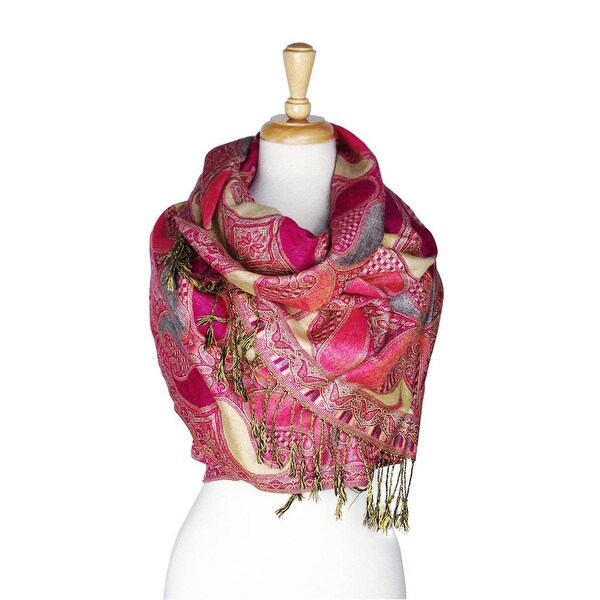 Double Layers Paisley Pashmina Shawl Scarf Stole