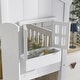 preview thumbnail 17 of 43, Twin Wood House Bunk Bed with Roof & Safety Guardrails