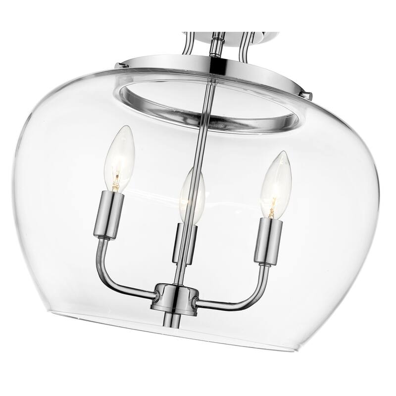 Bellevue Celia 3 Light 16" Wide Semi-Flush Ceiling Fixture