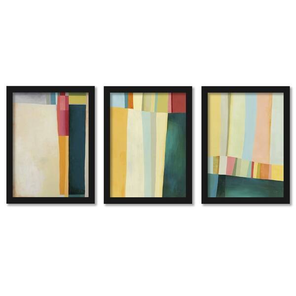 Stitched Together Jane Davies Abstract 4 3 Piece Framed Gallery Art