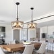 preview thumbnail 6 of 24, Chichoice 16" Drum 5 - Light Farmhouse Wood Chandelier, Height Adjustable Pendant Light for Kitchen Island