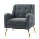 preview thumbnail 42 of 53, Hyperboreüs Upholstery Accent Armchair with Tufted Back by HULALA HOME