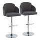 preview thumbnail 9 of 53, Porch & Den Dahlia Adjustable Bar Stool with Rounded T Footrest (Set of 2)