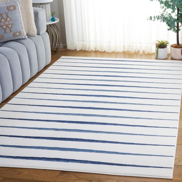 slide 2 of 2, SAFAVIEH Groove Angelka Modern Rug 8' x 10' - Ivory/Blue - Rectangle