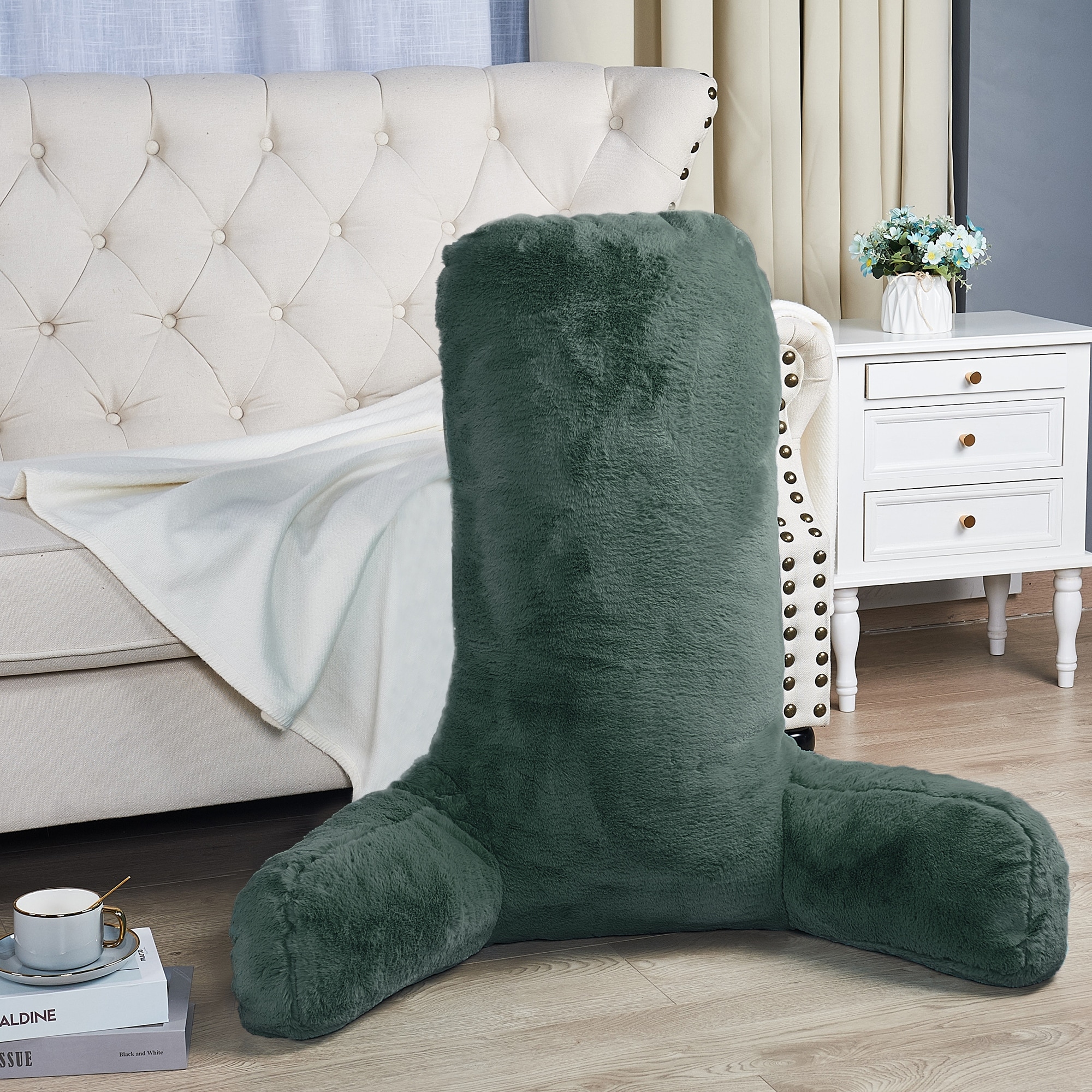 Home Soft Things FoxFauxFur Bedrest NEED ASSEMBLY On Sale Bed Bath Beyond 36603049
