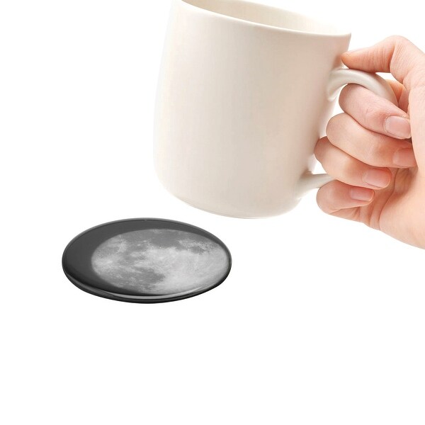 What On Earth Heat Changing Full Moon Drink Coasters - Set of 4 - Black - 3.5 in.. Opens flyout.