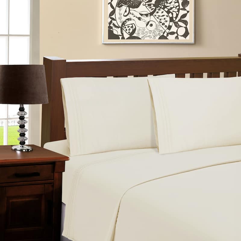 Superior Brushed Microfiber Solid Deep Pocket Sheet Set