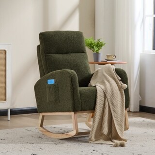 Modern minimalist rocking chair with solid wood legs. - Bed Bath ...