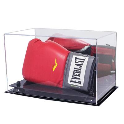 Full Size Boxing Glove Display Case Horizontal With Mirror