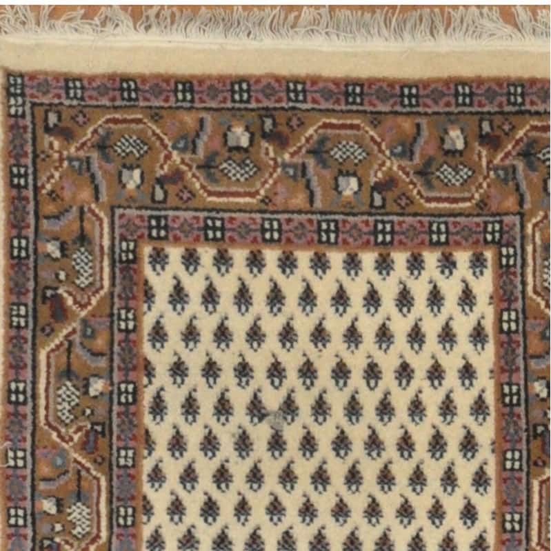 HERAT ORIENTAL Handmade Geometric Mir Wool Runner Rug - 2'9x10' - 2'9 x 10'