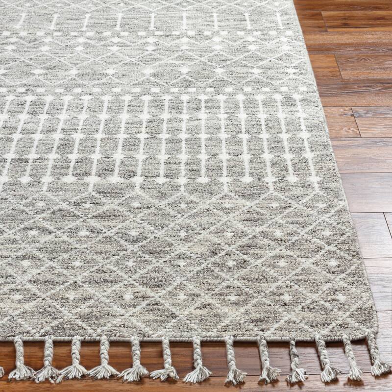 Vijay Handmade Bohemian Geometric Wool Area Rug
