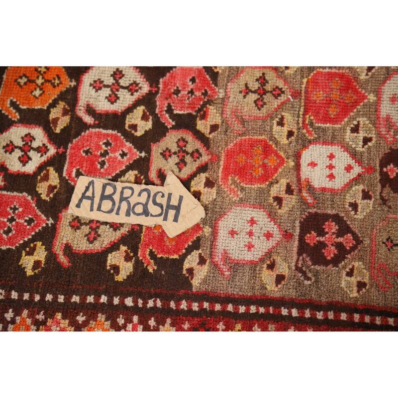 Pre-1900 Antique Vegetable Dye Kazak Runner Wool Carpet - 3'9" x 10'0"