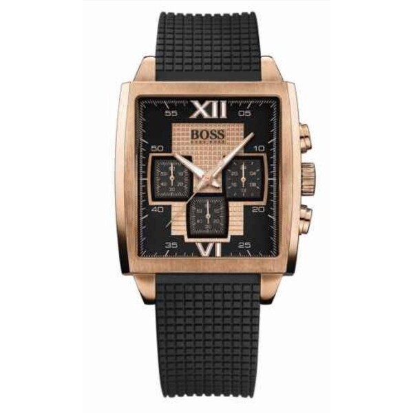 hugo boss rectangular chronograph watch