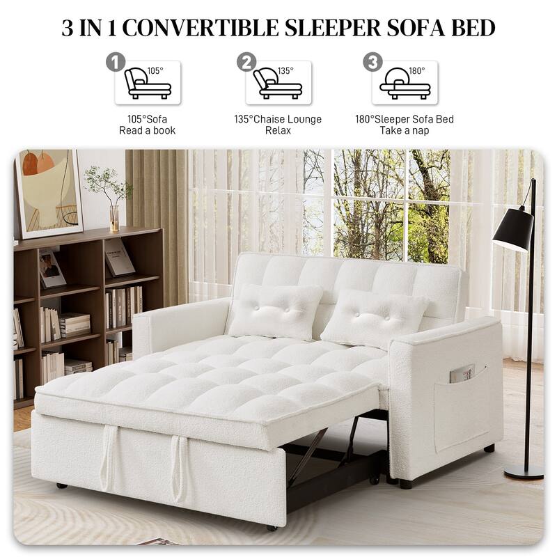 Ouyessir 3 in 1 Multi-Functional Convertible Sleeper Sofa Bed