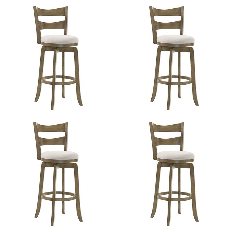 Blair Counter Height or Bar Height Rubberwood Barstool with Fabric Seat