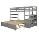 preview thumbnail 17 of 16, Twin over Twin/King Bunk Bed with Twin Size Trundle, Extendable Bunk Bed