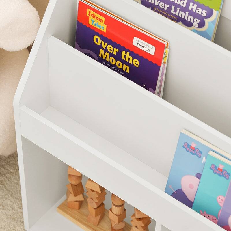 SoBuy KMB01-W, Children Kids Bookcase Storage Display Rack Organizer Holder