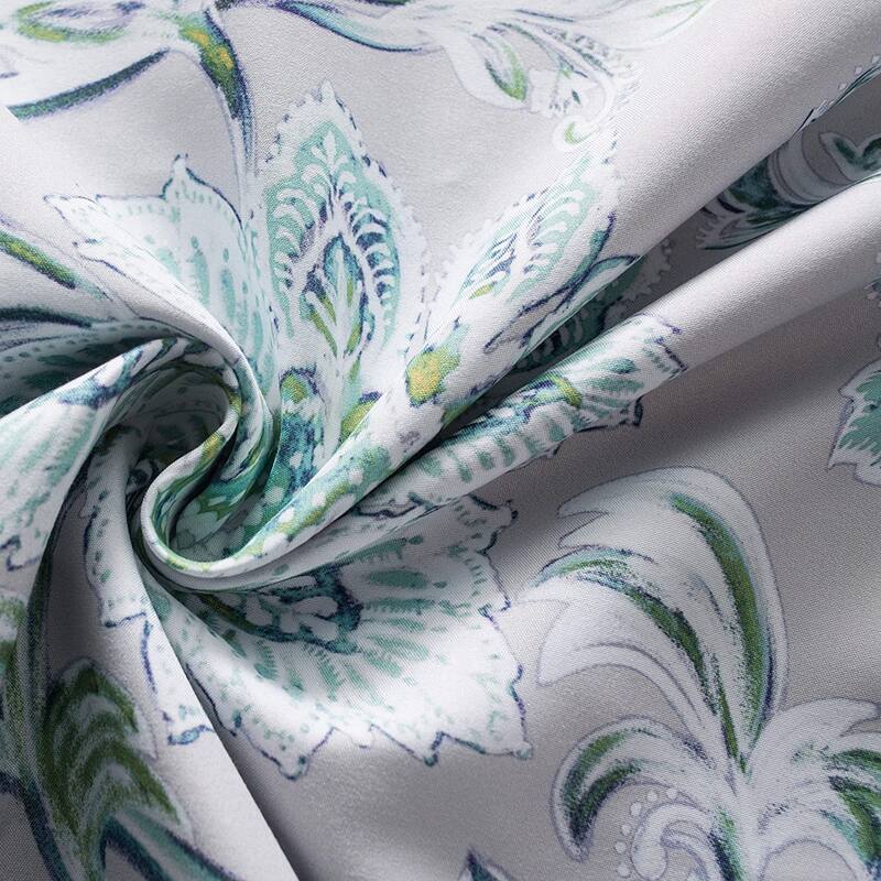 DriftAway Alyssa Jacobean Floral Leaves Pattern Blackout Lined Valance