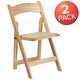 preview thumbnail 5 of 65, Wood Folding Chair with Vinyl Padded Seat (Set of 2)