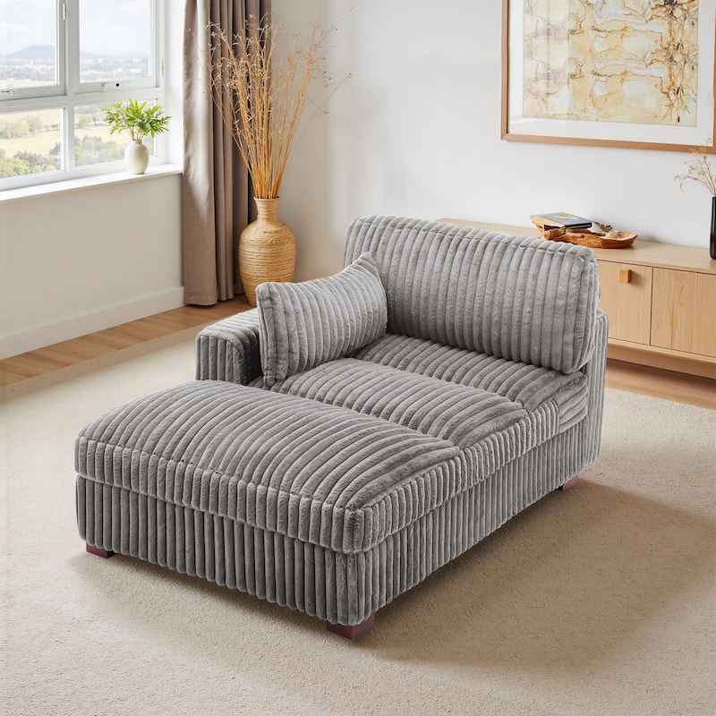 Oversized L-Shape Upholstered Chaise Lounge Sofa Couch