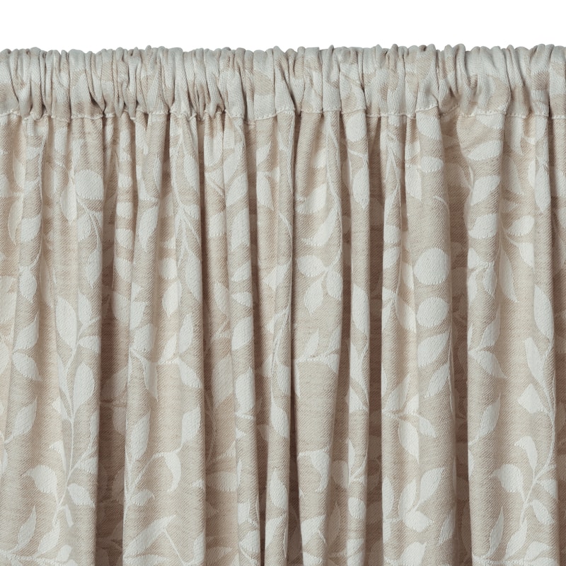 Serene Woven Floral Leaf Jacquard Kitchen Window Tiers, Set of 2