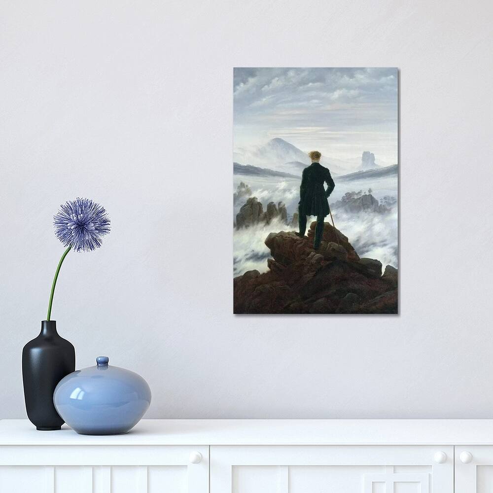 iCanvas "The Wanderer above the Sea of Fog, 1818 " by Caspar David Friedrich Canvas Print