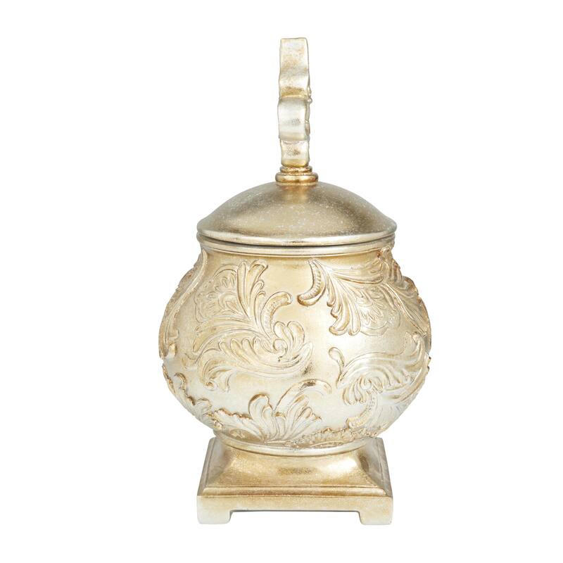 Polystone Decorative Jars - Gold - Roche River Decor