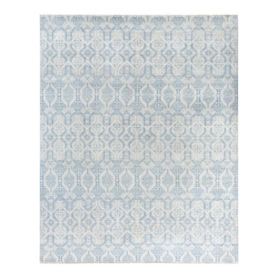 Ikat One-of-a-Kind Hand-Knotted Area Rug, Beige - 8' 2" x 10' 2"