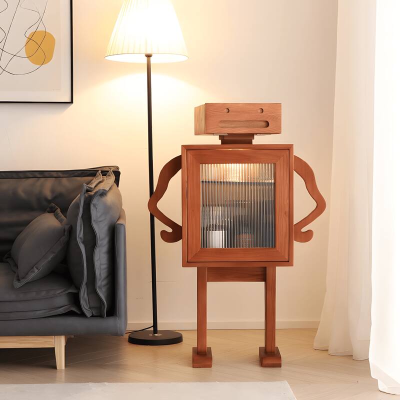 Wood Robot Drinks Storage Cabinet - Cheery